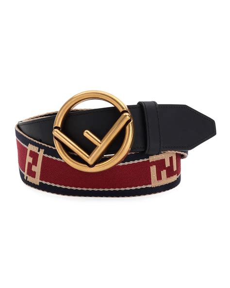 fendi forever logo buckle belt